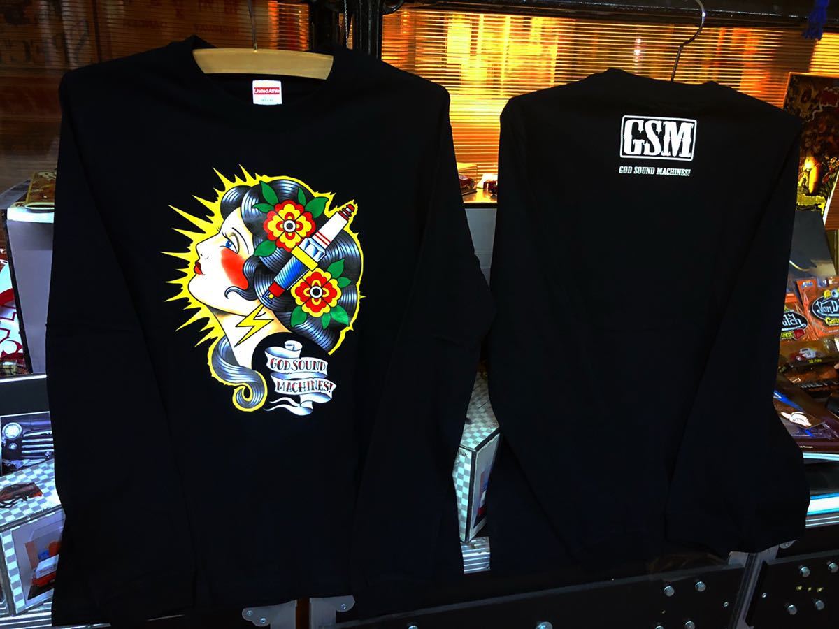 GSM "TRAD LADY" Long-Sleeve ロンT 250SS 350SS 400SS 500SS 750SS KH250 KH400 KH500 2ストローク 絶版車 カスタム バイカー_画像1