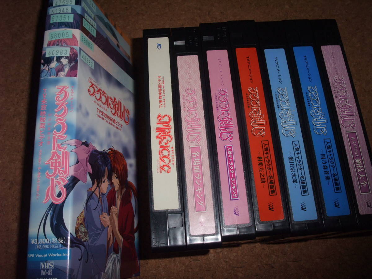 [VHS][ free shipping ] Rurouni Kenshin 7 pcs set name place surface compilation ranking another 