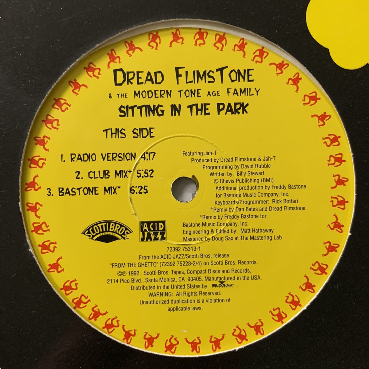 DREAD FLIMSTONE / SITTING IN THE PARK // 12” groundbeat Acid JAZZの画像3