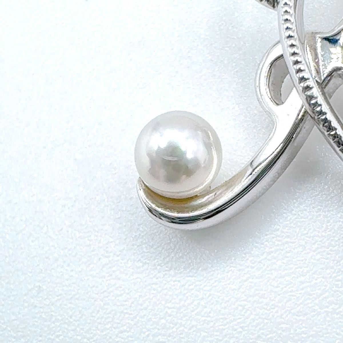MIKIMOTO ミキモト ネックレス ペンダント パール 真珠 イニシャル A アクセサリー スターリング シルバー SV 刻印