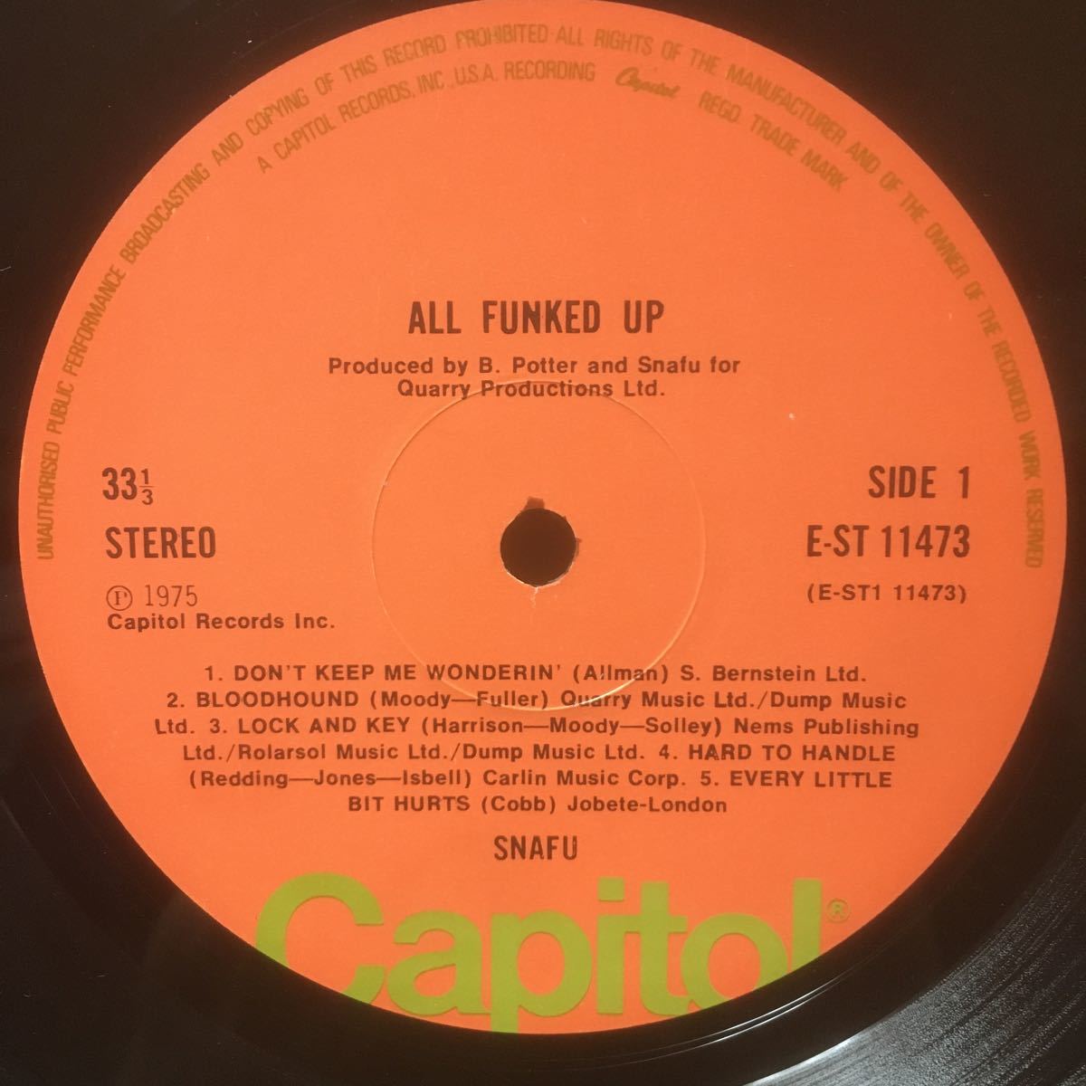 ヤフオク Uk Emi 原盤 Snafu スナッフ All Funked Up オリ