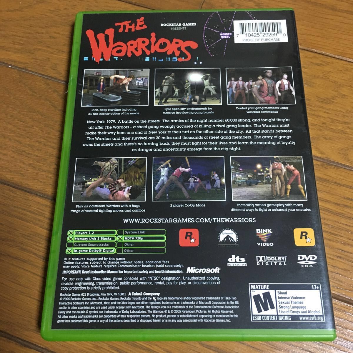 動作確認済み】 XBOX THE WARRIORS 北米版 ザ ウォーリアーズ 動作確認済み】 XBOX THE WARRIORS 北米版 ザ ウォーリアーズ