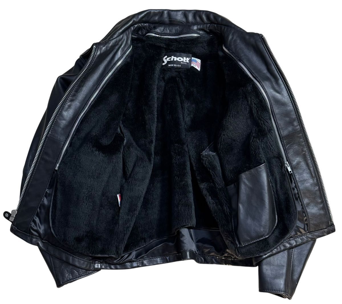 近年モデル 希少サイズ 44 USA製 Schott 642 ショット シングル 近年モデル 希少サイズ 44 USA製 Schott 642 ショット シングル