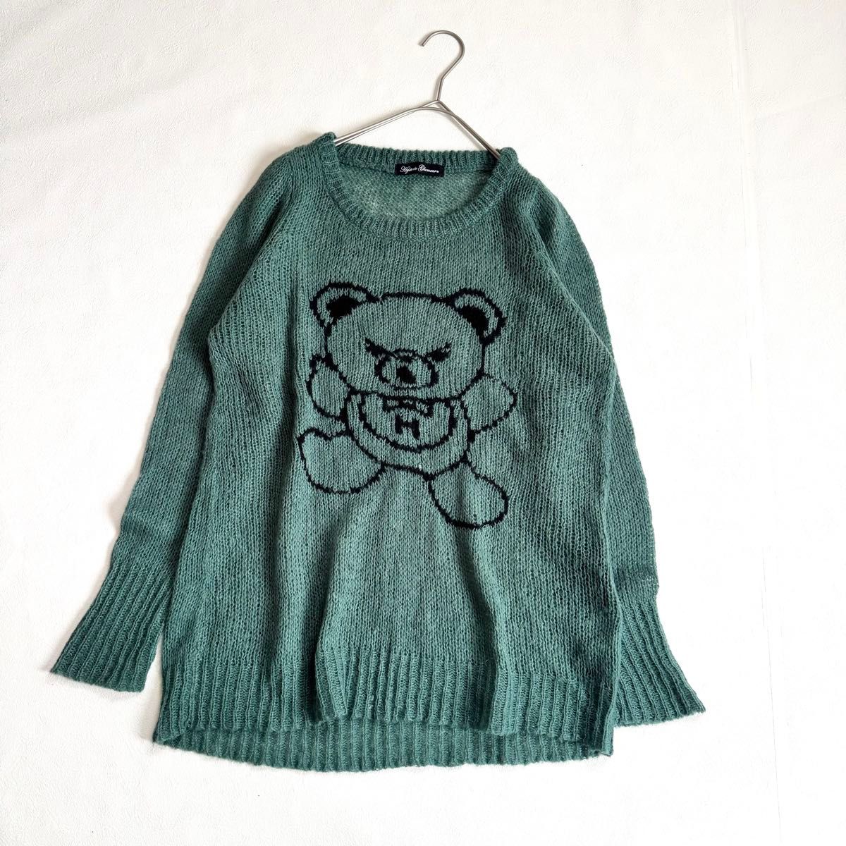 HYSTERIC GLAMOUR ヒステリックグラマー ウール モヘア スカル柄