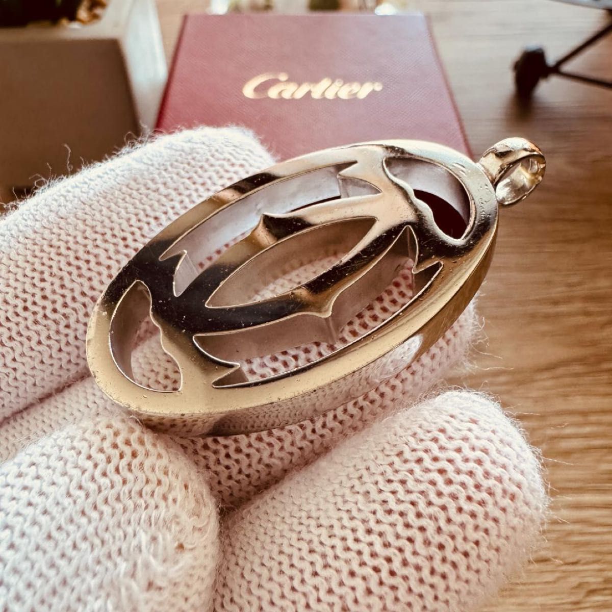 カルティエ Cartier 2C ロゴ ネックレストップ ペンダントトップ カルティエ Cartier 2C ロゴ ネックレストップ ペンダントトップ