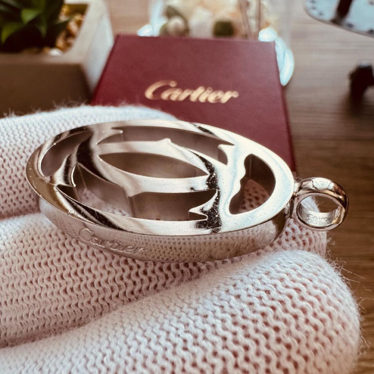 カルティエ Cartier 2C ロゴ ネックレストップ ペンダントトップ カルティエ Cartier 2C ロゴ ネックレストップ ペンダントトップ