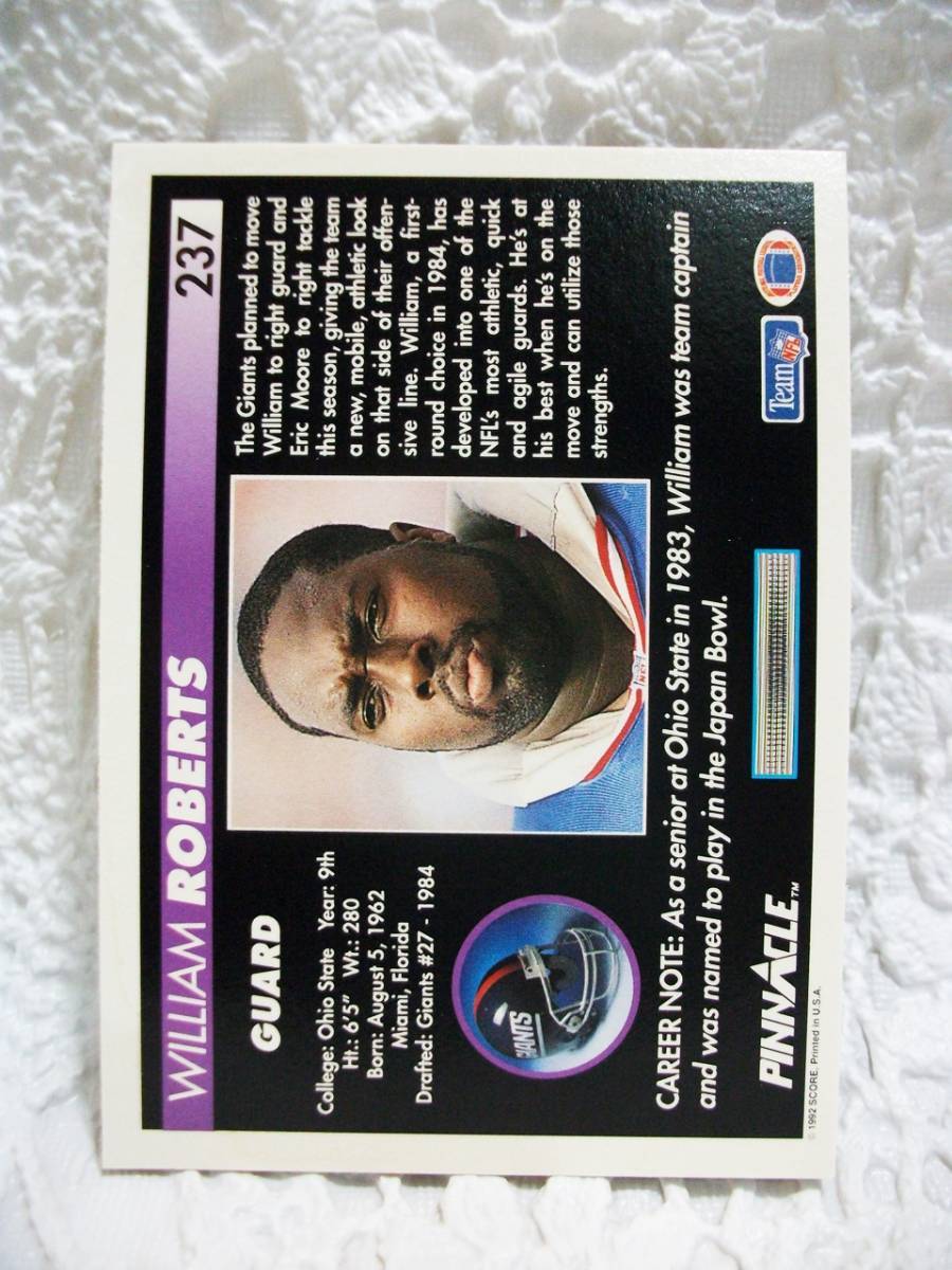 ラグビー カード　海外 1992 NFL FOOTBALL SCORE PINNACLE (59)_画像2