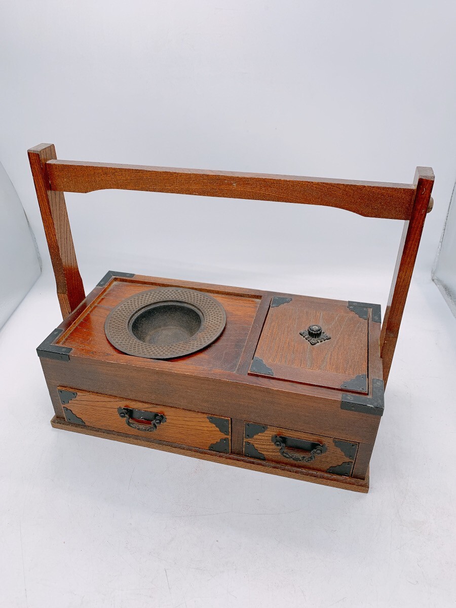 中古 煙草盆 昭和レトロ 和風 たばこ盆 木製 灰皿 煙管 中古 煙草盆 昭和レトロ 和風 たばこ盆 木製 灰皿 煙管
