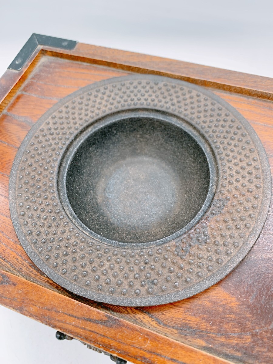 中古 煙草盆 昭和レトロ 和風 たばこ盆 木製 灰皿 煙管 中古 煙草盆 昭和レトロ 和風 たばこ盆 木製 灰皿 煙管
