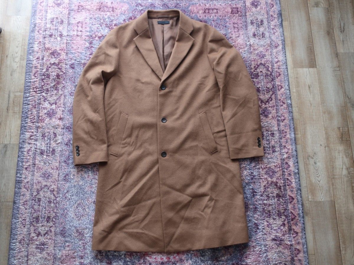人気 UNIQLO ウールカシミヤチェスターコート XL ブラウン 人気 UNIQLO ウールカシミヤチェスターコート XL ブラウン