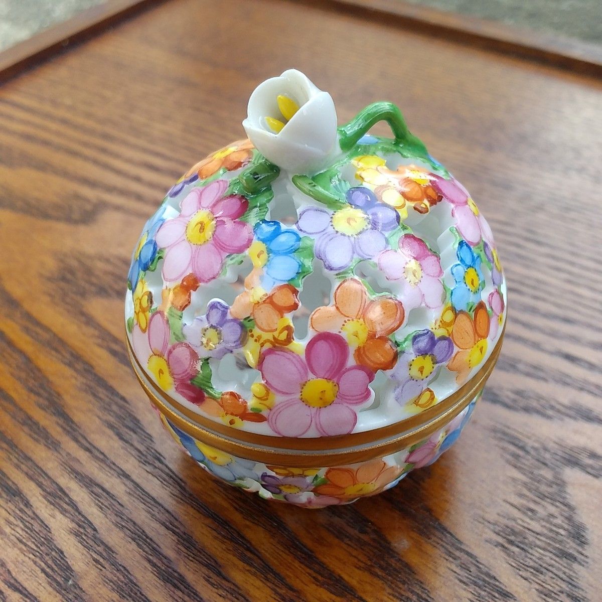 ヘレンド 小物入れ HEREND 透かしボンボン入れ ボンボニエール ヘレンド 小物入れ HEREND 透かしボンボン入れ ボンボニエール