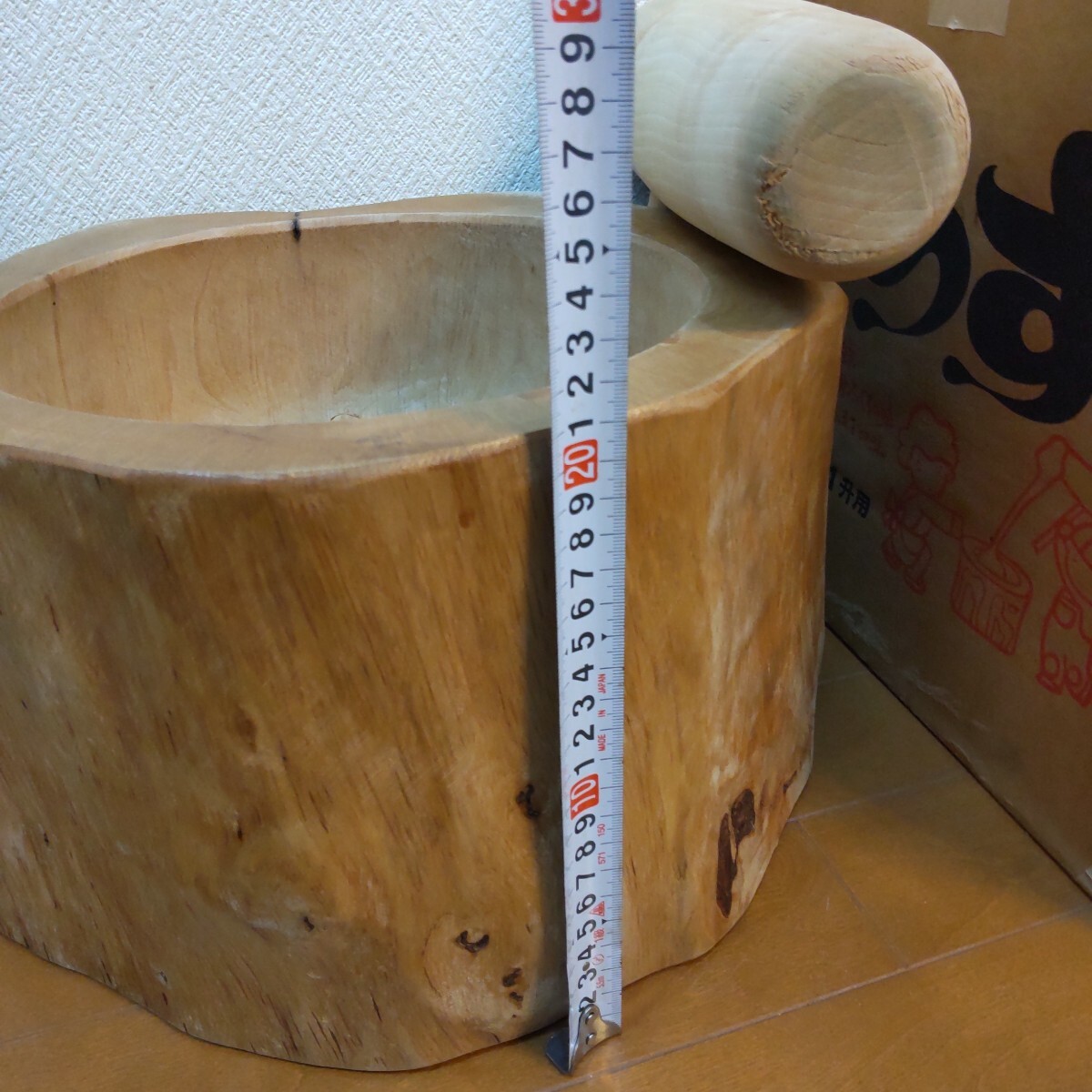 臼と杵セット 初期型くり抜きタイプ 希少未使用 正月餅つき ミニ 臼と杵セット 初期型くり抜きタイプ 希少未使用 正月餅つき ミニ