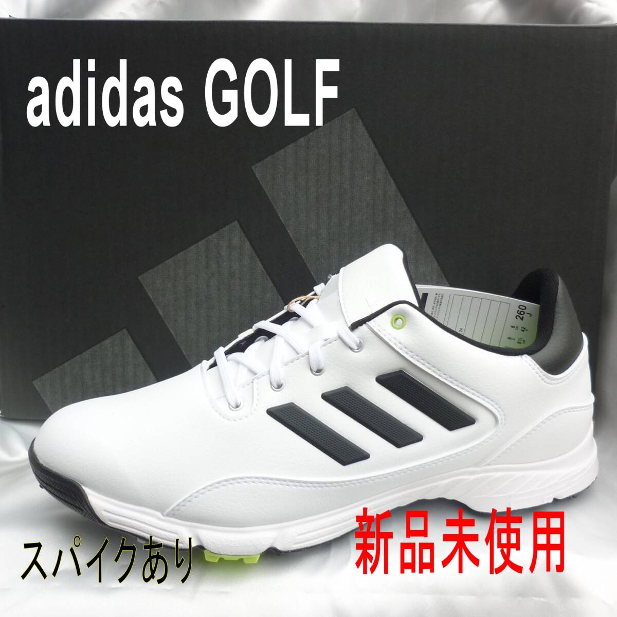 高感度ショップで2023年売れたブランド GOLF adidas 新品★27.5cm アディダスメンズゴルフシューズ スパイクシューズホワイト 24 Max Golflite 白 27.5cm
