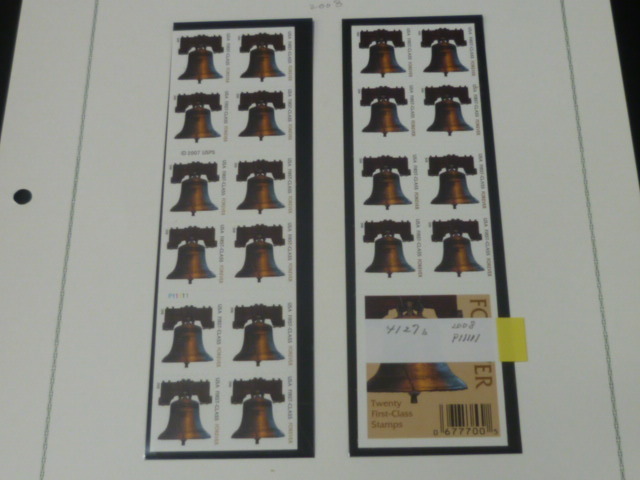 20　S　アメリカ切手　帳359　2007年シリーズ 　シール式(各20枚入)　計7点　4リーフ　未使用NH_画像4