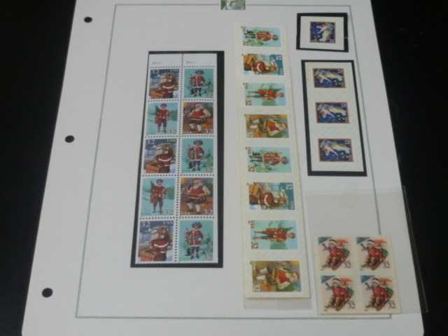 20　S　アメリカ切手　№227　1995年　記念 切手帳・ペーン　クリスマス　シール式・他　計12点　3リーフ　未使用NH_画像3