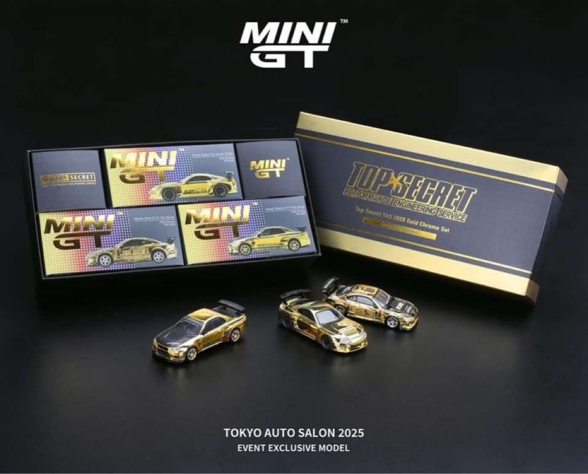 TOKYO AUTO SALON 2025限定のMINI GT製TOP SECRETミニカー3台 TOKYO AUTO SALON 2025限定のMINI GT製TOP SECRETミニカー3台