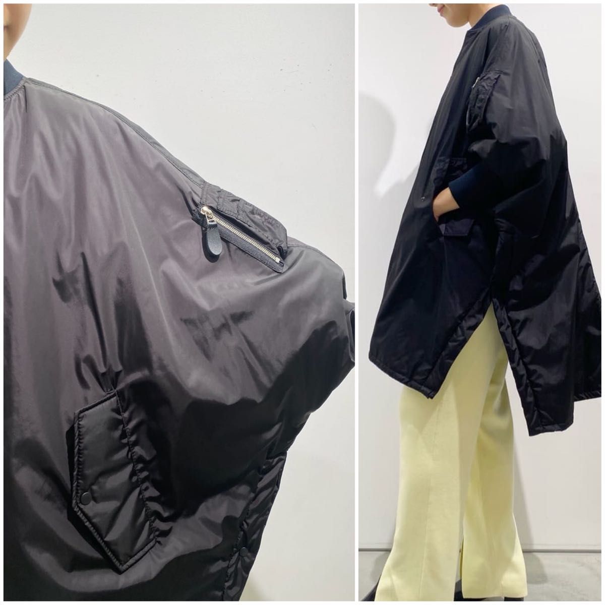 美品】ADORE 定79200円 完売品 アドーア タフタジャケット MA-1 美品】ADORE 定79200円 完売品 アドーア タフタジャケット MA-1