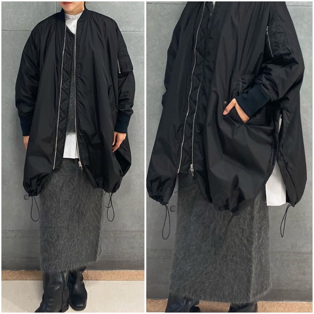 美品】ADORE 定79200円 完売品 アドーア タフタジャケット MA-1 美品】ADORE 定79200円 完売品 アドーア タフタジャケット MA-1