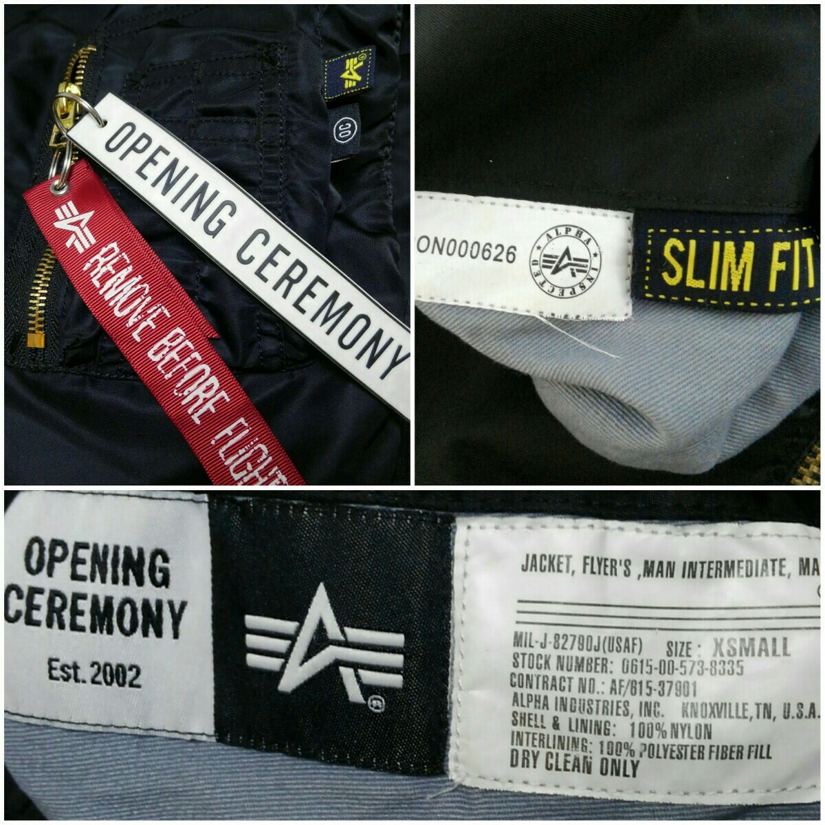 アルファ×オープニングセレモニー/ OPENING CEREMONYコラボ MA-1 アルファ×オープニングセレモニー/ OPENING CEREMONYコラボ MA-1