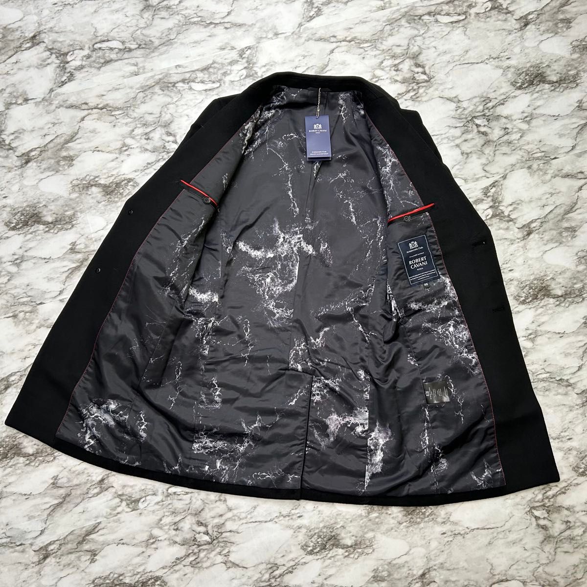 未使用品】ロベルトカバーニ チェスターコート カシミヤ100 未使用品】ロベルトカバーニ チェスターコート カシミヤ100