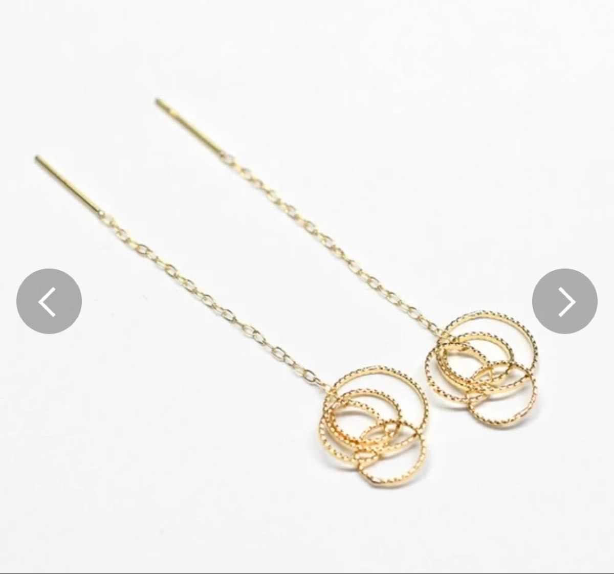 K18 18金 アメリカン サークルピアス 新品
