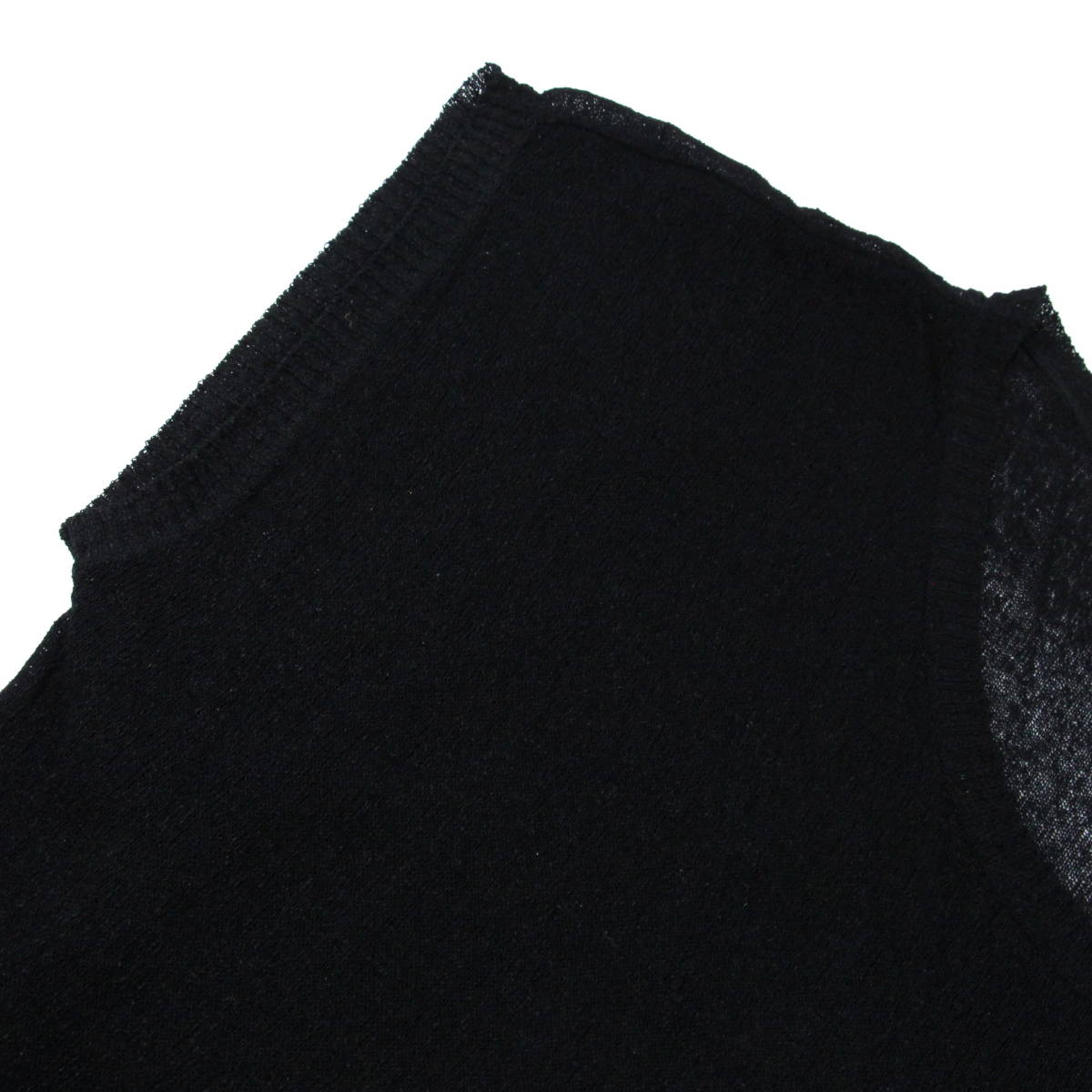 【高級品】BOUTIQUE W シルク100% 袖無し ワンピース ニットセーター ブラック 黒 日本製 ブティーク ブティック ダブリュー_画像5