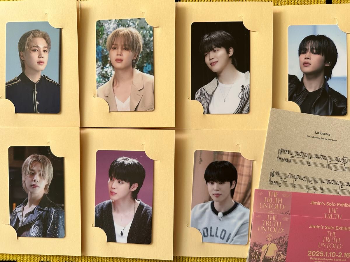 BTS ジミン 展示会 入場特典 トレカ コンプリート 楽譜 JIMIN BTS ジミン 展示会 入場特典 トレカ コンプリート 楽譜 JIMIN