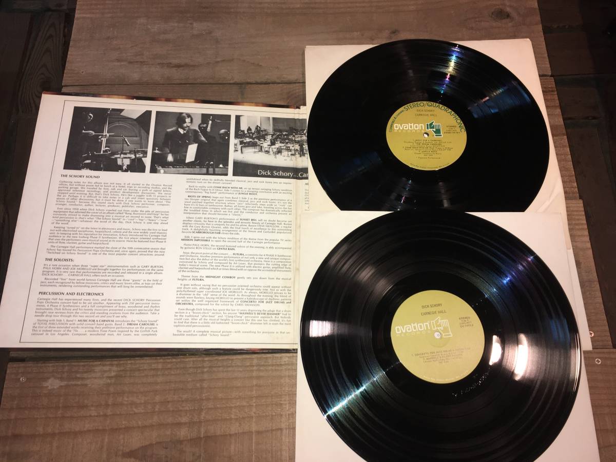 LPレコード/2枚組/US盤/OV14-10-2●ディックショリーDick Schory With Gary Burton & Paul Horn & Joe Morello / Carnegie Hall_画像3