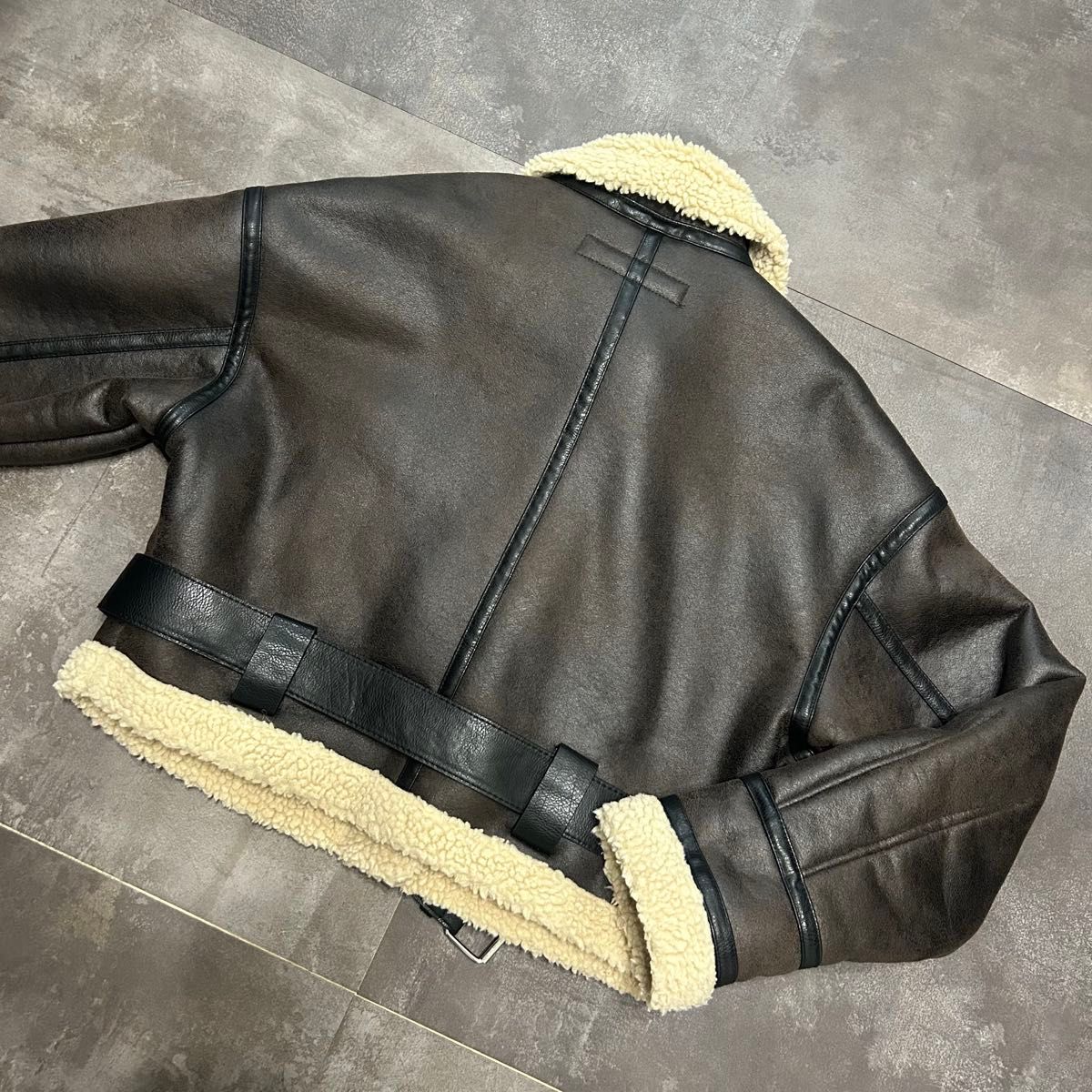 ZARA】ダブルフェイス ショートジャケット 8073/254 ダーク ZARA】ダブルフェイス ショートジャケット 8073/254 ダーク