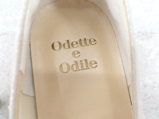 ◇ Odette e Odile オデット エ オディール ポインテッドトゥ パンプス 24 シルバー系 * 1002799811804_画像3