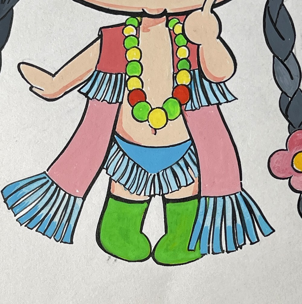 【限定品】 ◇漫画家ムロタニツネ象 肉筆キャラクター画稿⑨リバーちゃん セル画