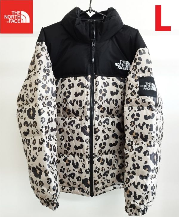 THE NORTH FACE ノースフェイス ヌプシ ダウン ダウンジャケット メンズレディース 大人気 ヒョウ柄 海外限定 ベージュ/L K508B