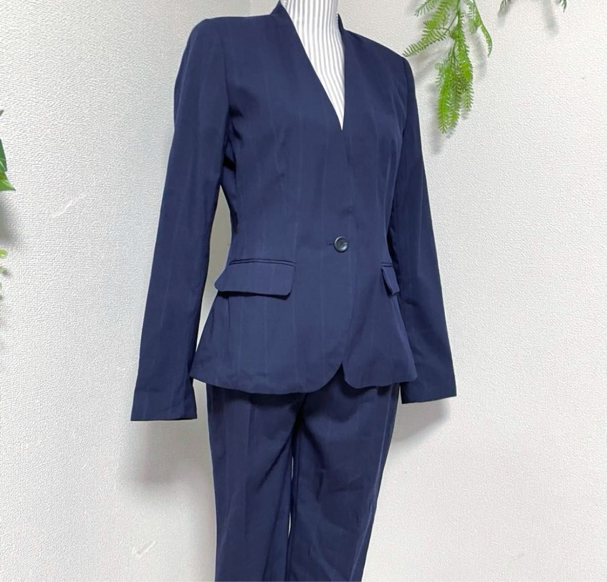 新品未使用 ZARA ザラ 【L M】ノーカラージャケット パンツ 新品未使用 ZARA ザラ 【L M】ノーカラージャケット パンツ