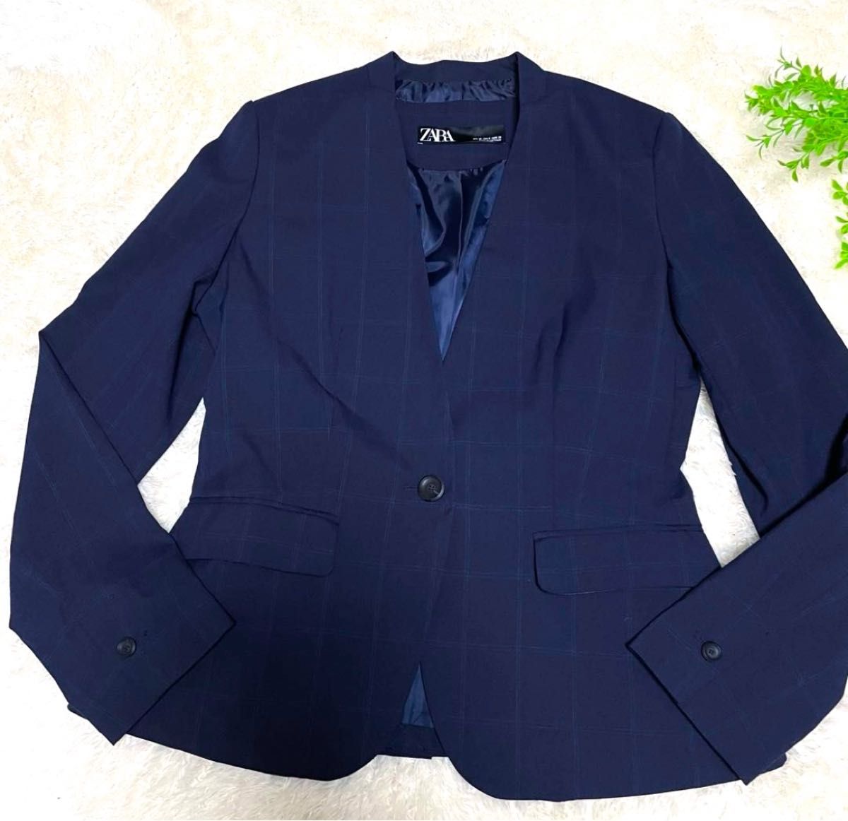 新品未使用 ZARA ザラ 【L M】ノーカラージャケット パンツ 新品未使用 ZARA ザラ 【L M】ノーカラージャケット パンツ