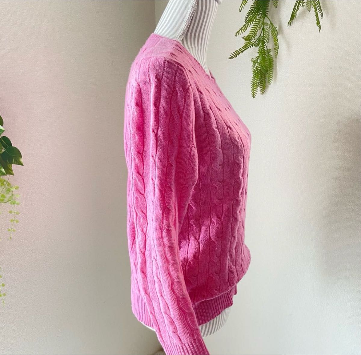 ポロラルフローレン 【L】 超美品 大人気 カシミア混ケーブル ポロラルフローレン 【L】 超美品 大人気 カシミア混ケーブル