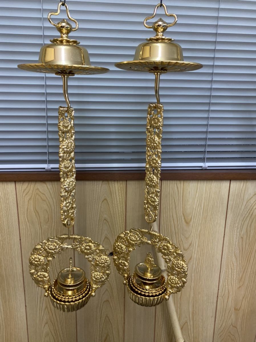 トップ 5.5寸菊輪灯 金メッキ仕上げ新品 仏具一般 - www.ppdb