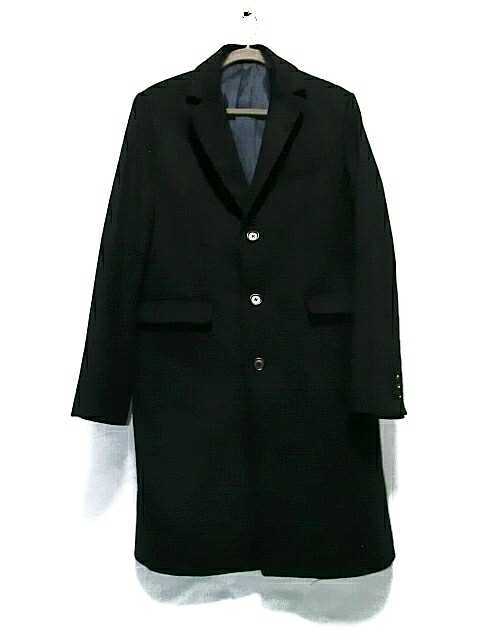  Comme Ca Ism Chesterfield coat dark blue navy black black coat jacket COMME CA ISM long 