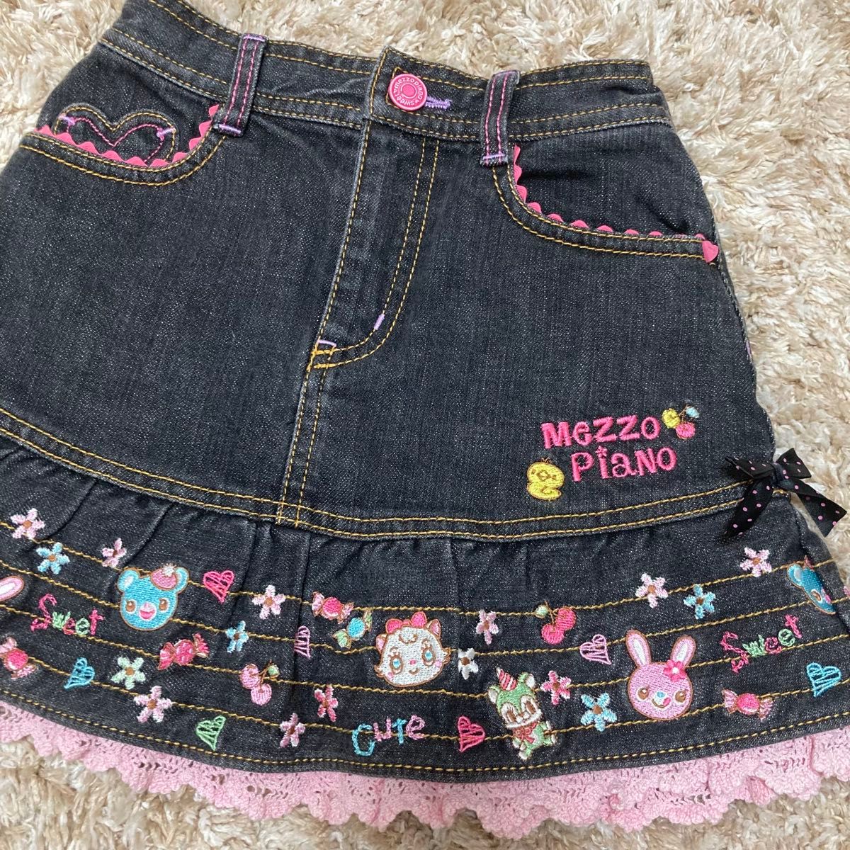 美品 メゾピアノ 120 デニムスカート 平成レトロ ベリエちゃん 美品 メゾピアノ 120 デニムスカート 平成レトロ ベリエちゃん
