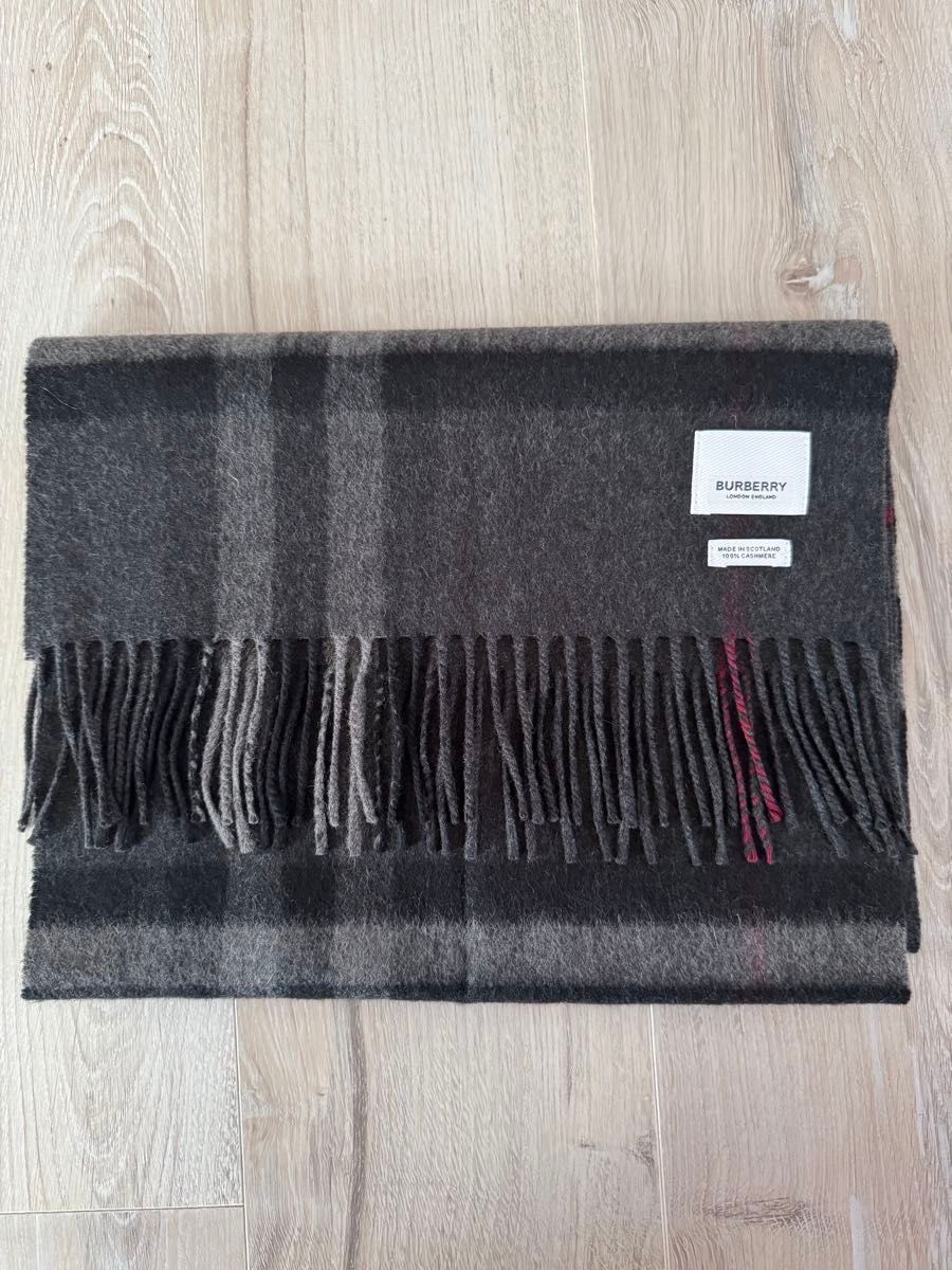 【極美品】BURBERRY カシミヤ 100% マフラー ノバチェック グレー BURBERRYグレー カシミヤ チェック マフラー