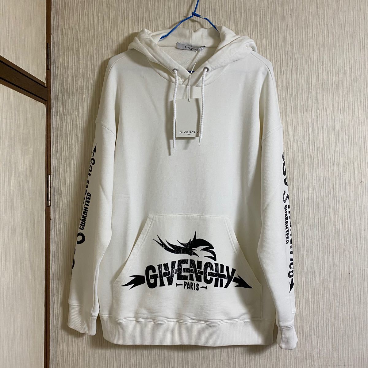 新品 本物 正規品 GIVENCHY ジバンシー メンズ ロゴ パーカー 白