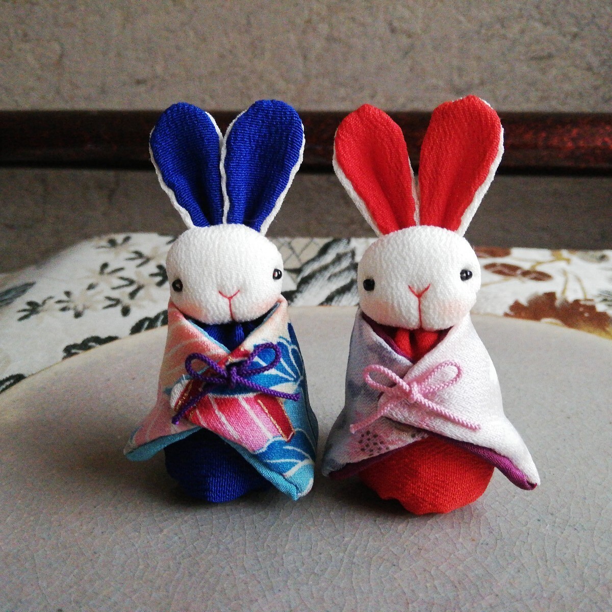 うさぎ お雛様♪ 手作り ひな祭り 雛祭り 古布 縮緬 和雑貨 着物 うさぎ お雛様♪ 手作り ひな祭り 雛祭り 古布 縮緬 和雑貨 着物