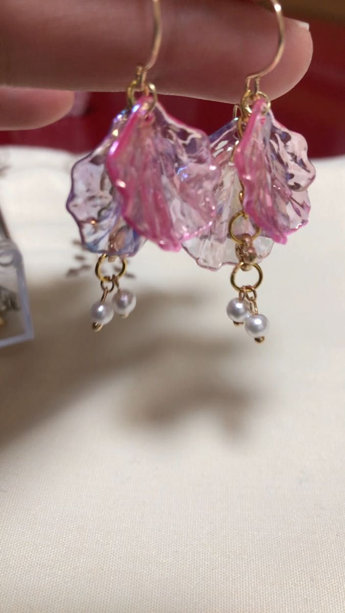 No.109 ピアス オーロラ シェルモチーフ パール