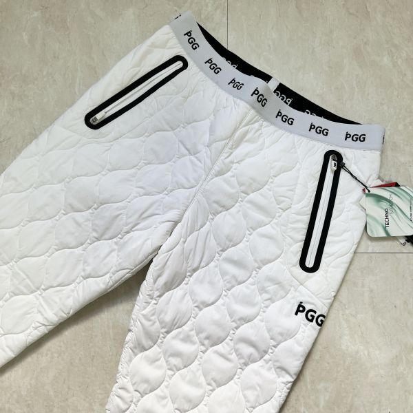 【ラッピング不可】 【新品・正規品】【PGG】PEARLY GATES パーリーゲイツ /メンズ ストレッチリップ中綿キルティングロングパンツ WH《サイズ5》 80cm~