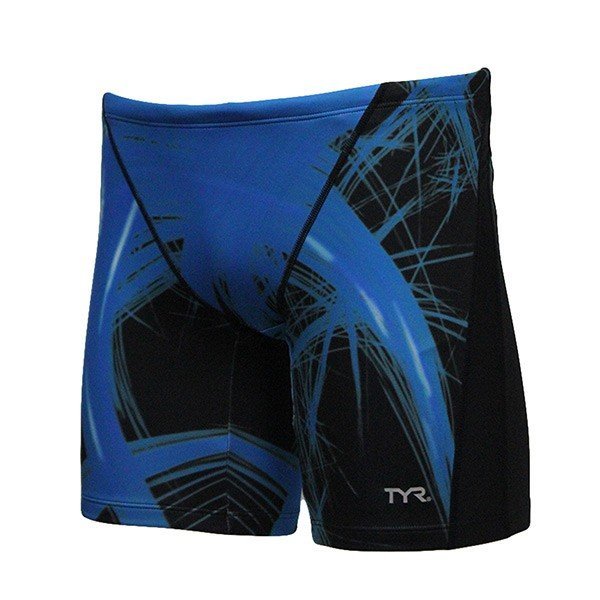 0055 ★ 新品 未使用 水着 スパッツ 学生 ＴＹＲ 筆 ペイント柄 黒 青 Ｌサイズ