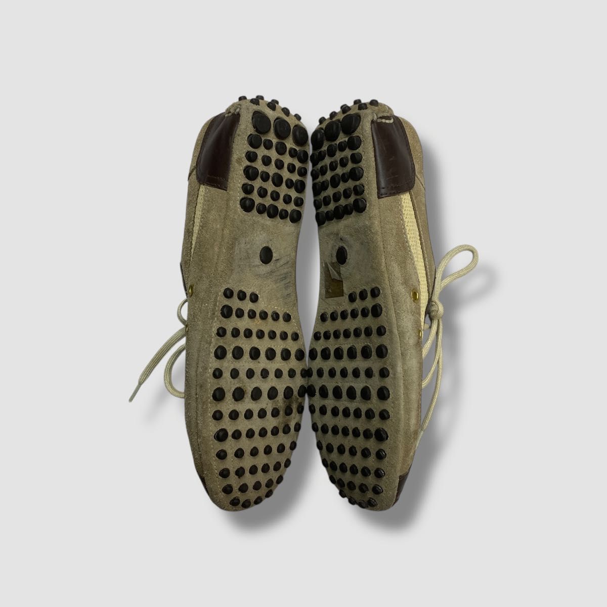 PRADA プラダ ドライビングシューズ レザー スウェード ベージュ PRADA プラダ ドライビングシューズ レザー スウェード ベージュ