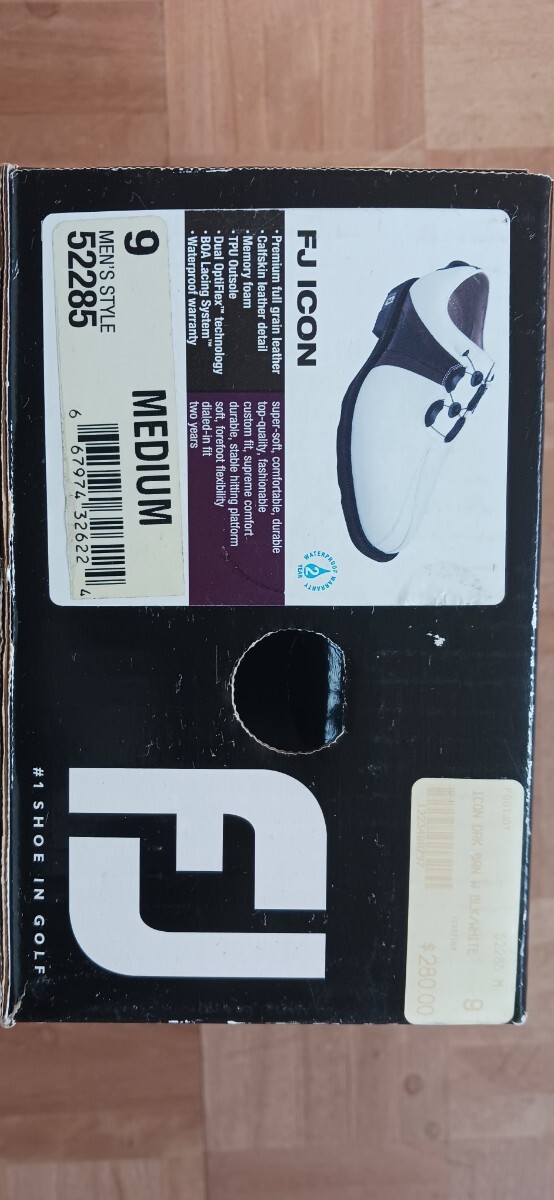 27.0cm FOOTJOY ICON BOA LACING SYSTEM SIZE 9 27.0cm 52285