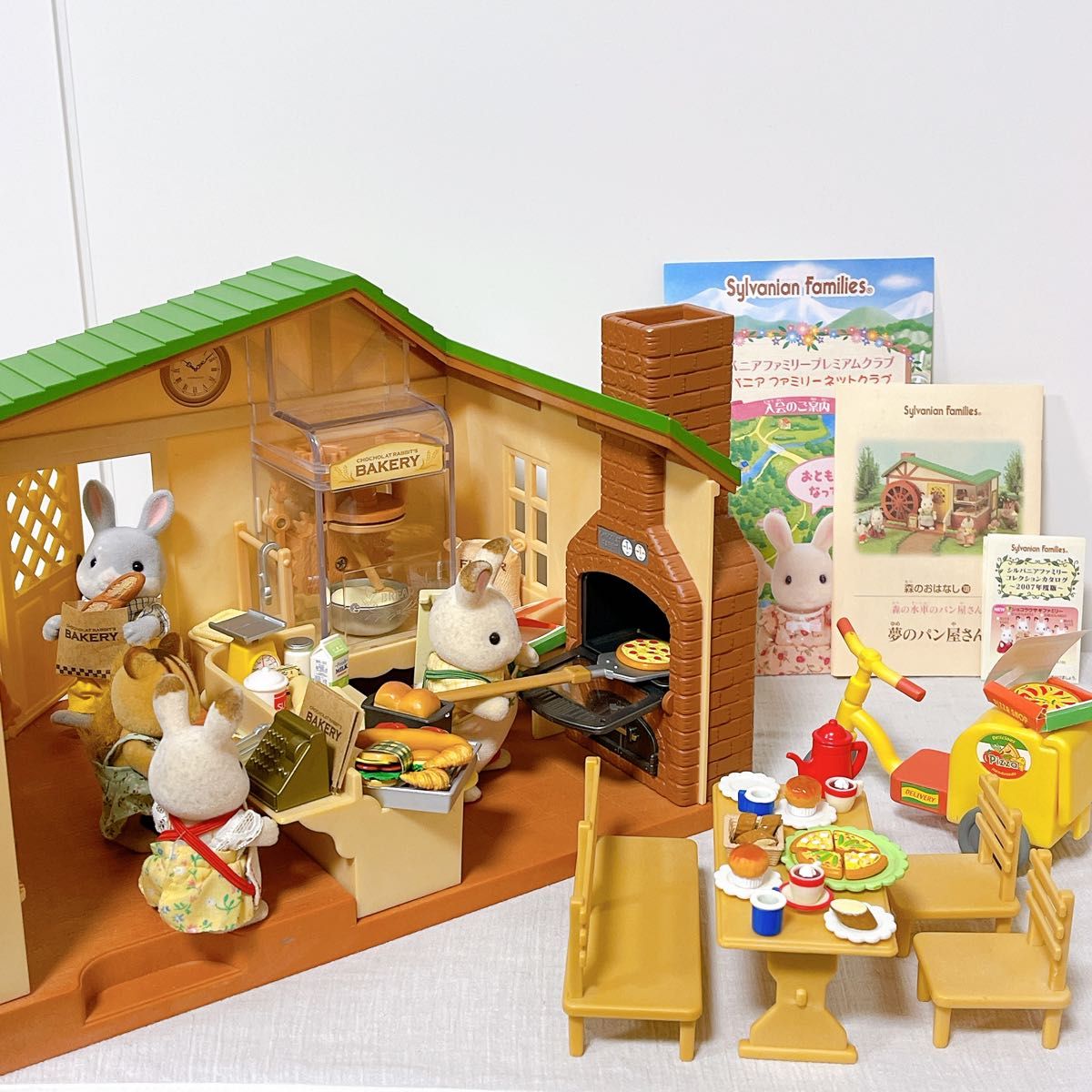 廃盤【美品】店員ウサギ付 シルバニア 森の水車のパン屋さん お 廃盤【美品】店員ウサギ付 シルバニア 森の水車のパン屋さん お