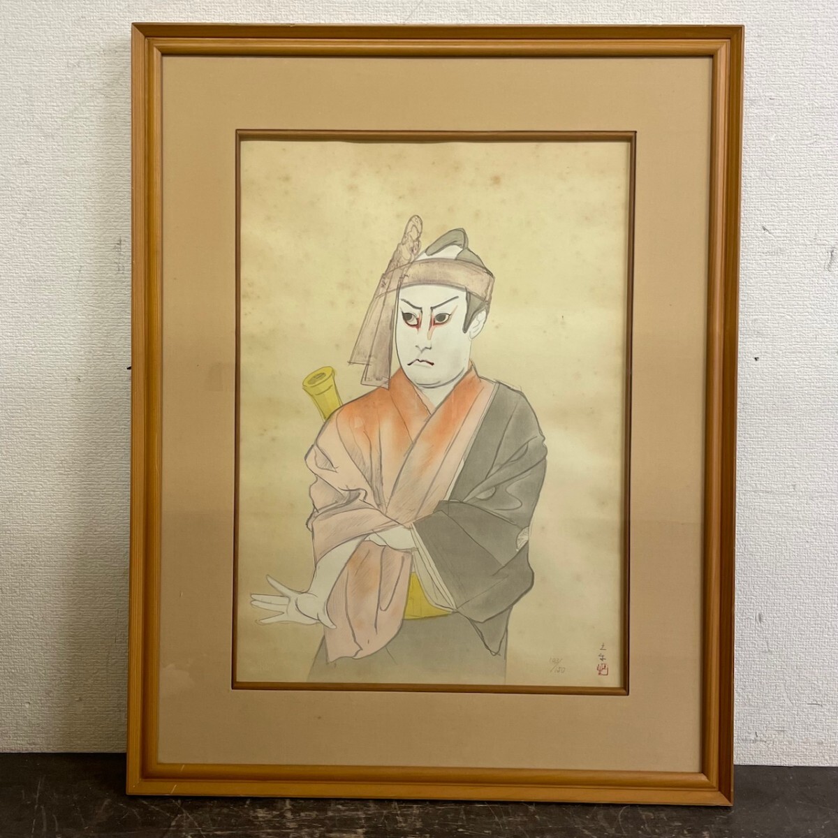真作!奥村土牛『菊五郎丈の図』直筆サイン入り 木版画 103/150 真作!奥村土牛『菊五郎丈の図』直筆サイン入り 木版画 103/150