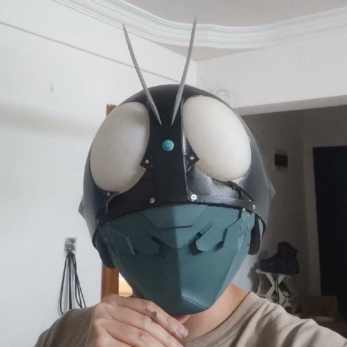 シン仮面ライダー第1号マスク1/1コスプレ アトラク 磁石装置付き シン仮面ライダー第1号マスク1/1コスプレ アトラク 磁石装置付き