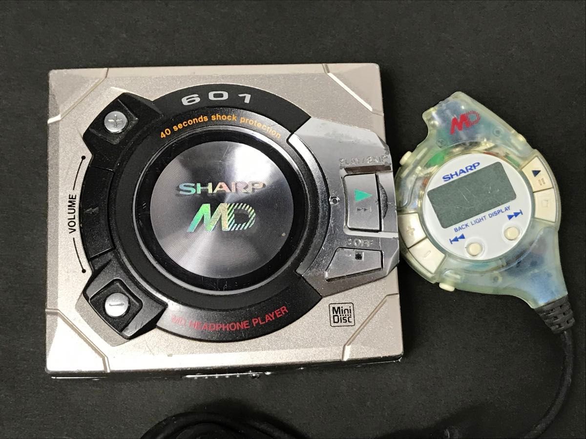 シャープ SHARP MD-ST601 ポータブルMDプレーヤー 希少作動品 SHARP MD-ST601-S シャープ ポータブルMDプレーヤー 動作未確認